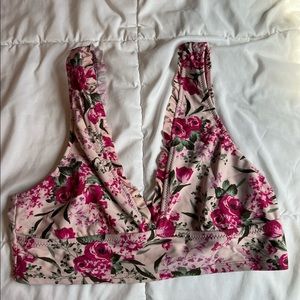 Floral bikini top